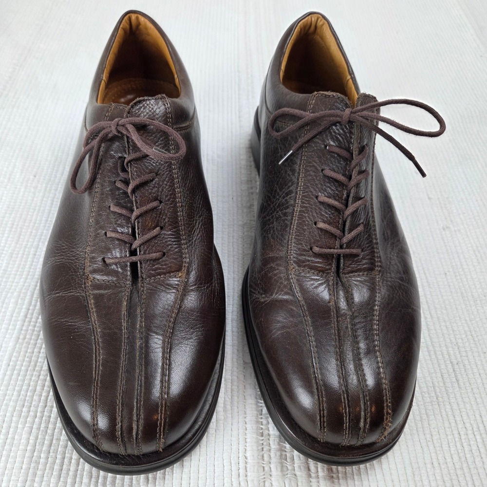 Delta Ultrasoft Brown Leather Oxford Dress Shoes Mens 10 D Anatomic Gel 3117‎